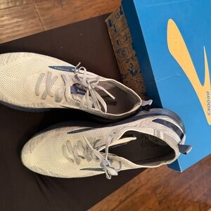 Brooks White and Blue Athletic Shoes for Performance